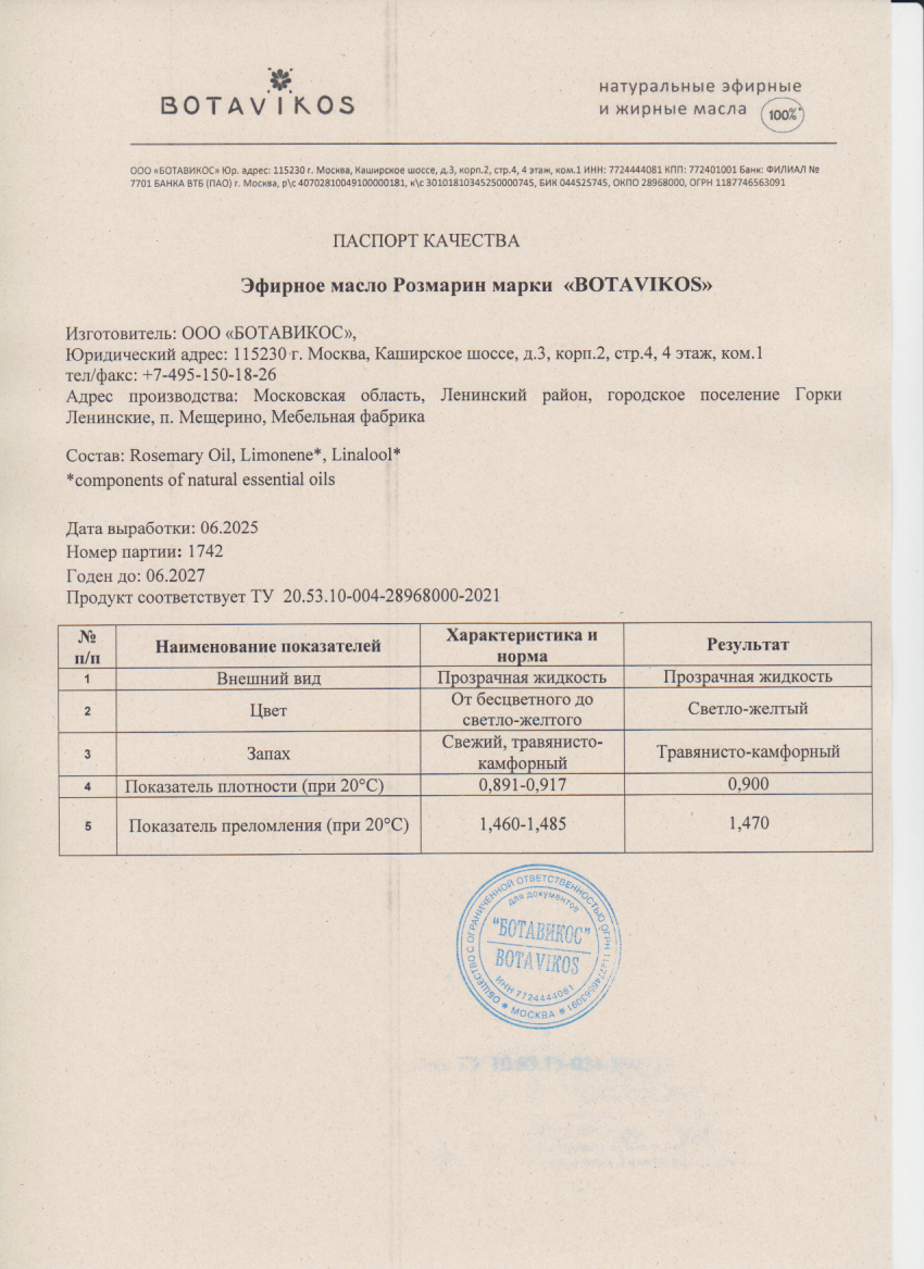 Паспорт №062025